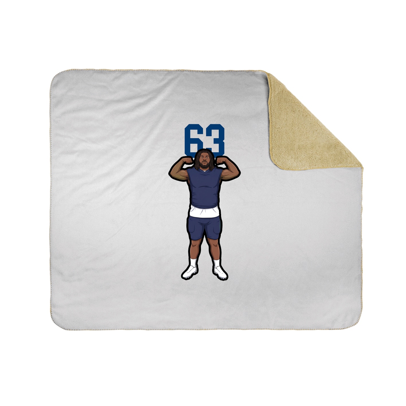 Throw Blanket — Number Top in White