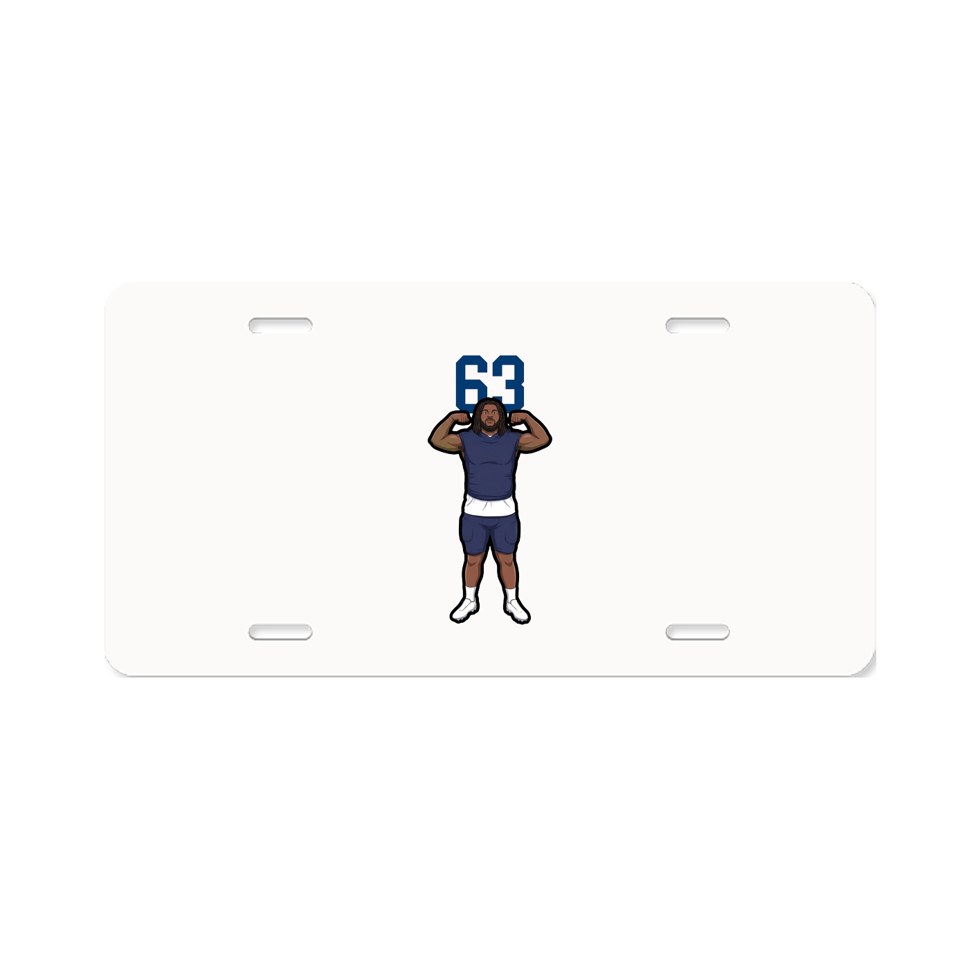 License Plate — Number Top in Classic