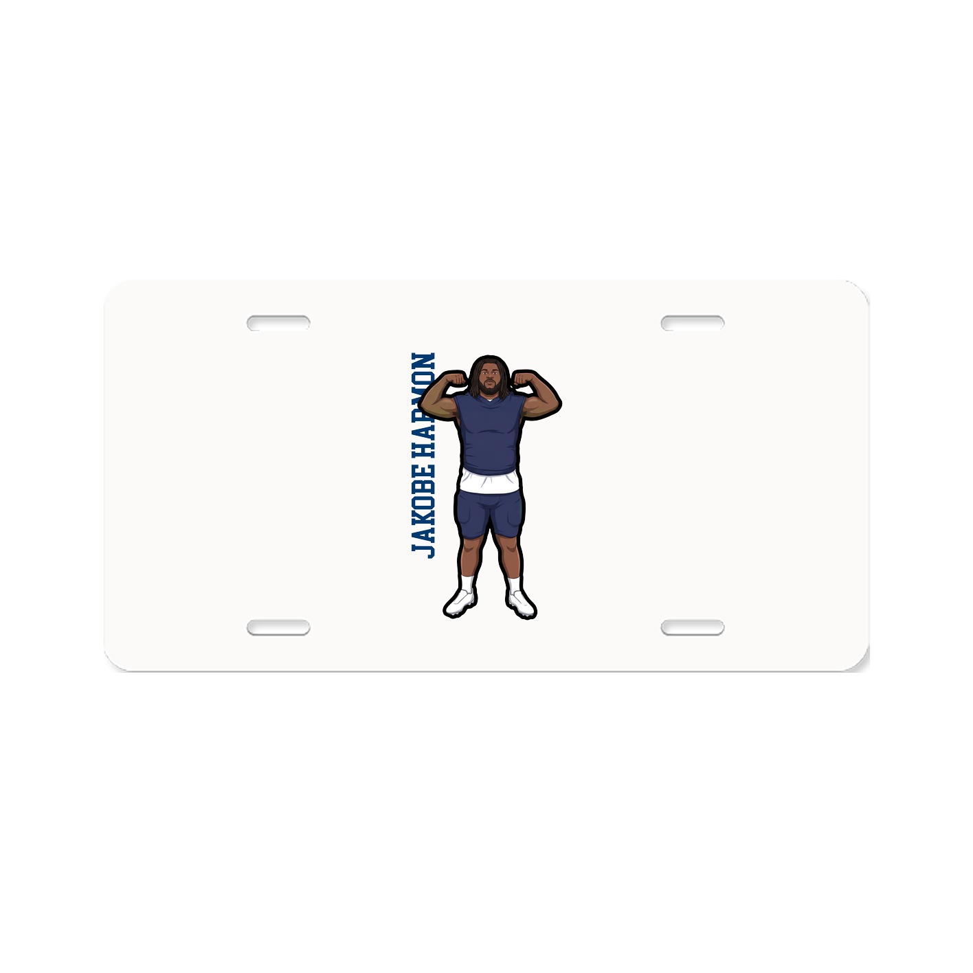 License Plate — Name Vertical in Classic