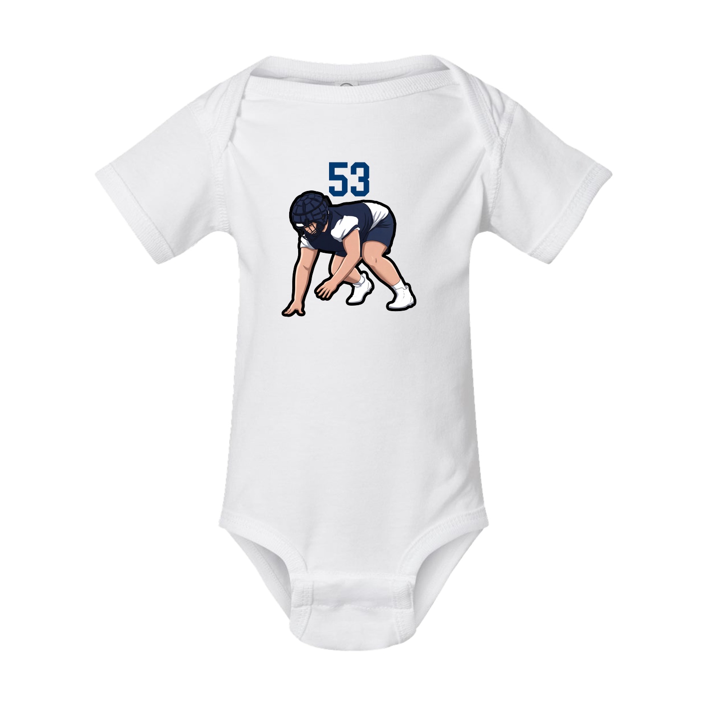 Baby Onesie — Number Top in White