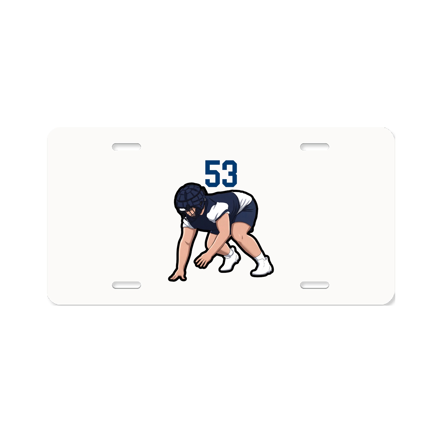 License Plate — Number Top in Classic