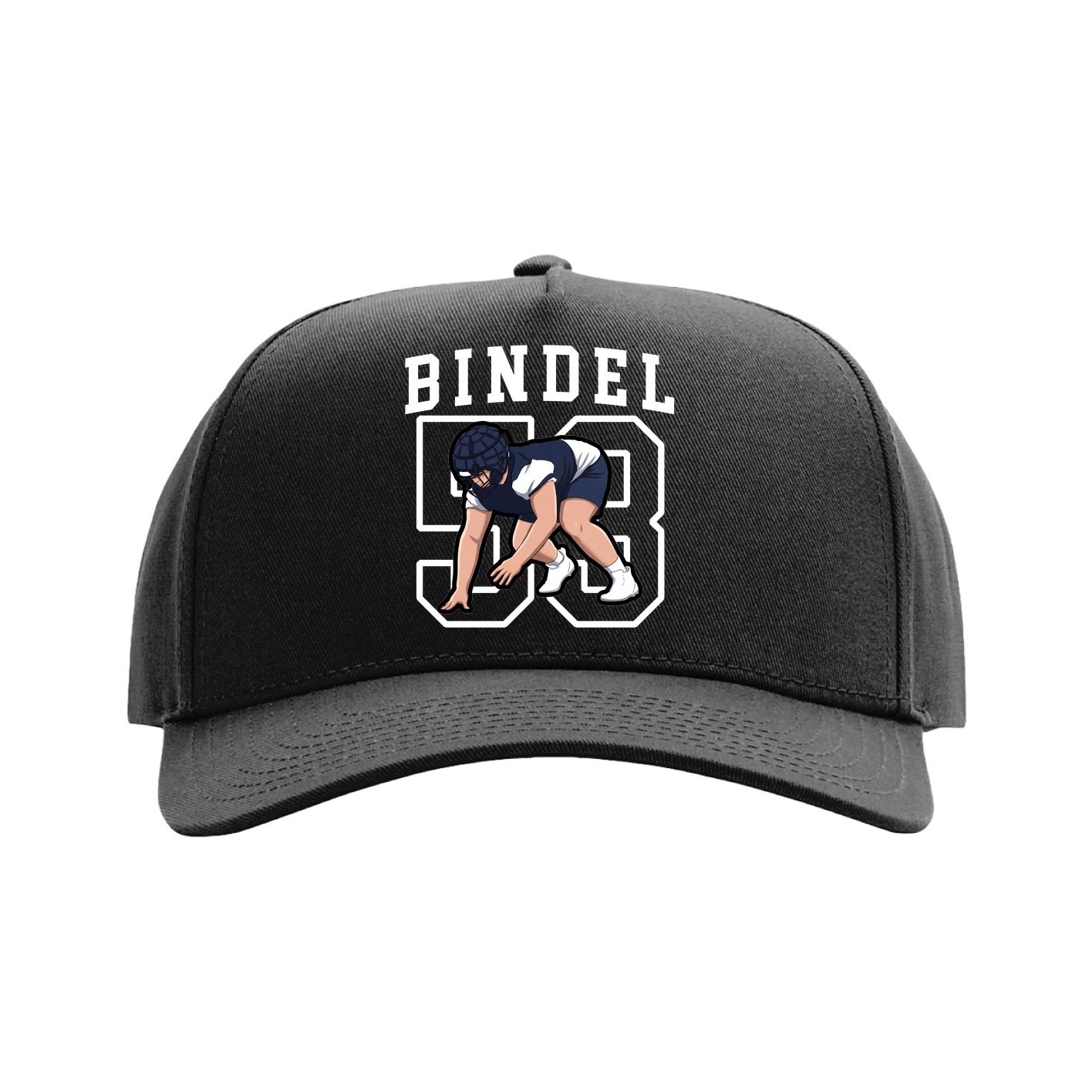 Full Fabric Five-Panel Champ Cap — Shirsey in Black