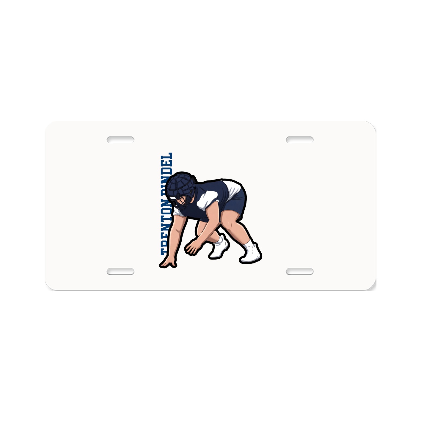 License Plate — Name Vertical in Classic