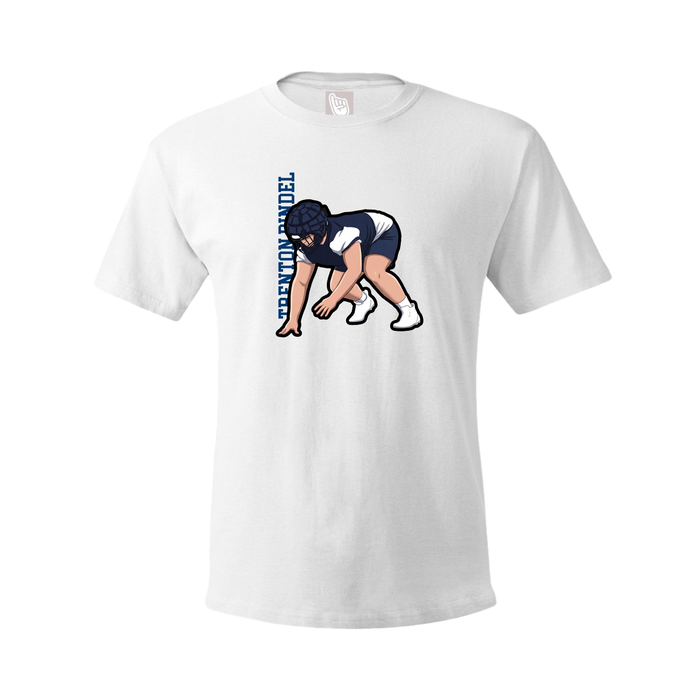 Tee — Name Vertical in White
