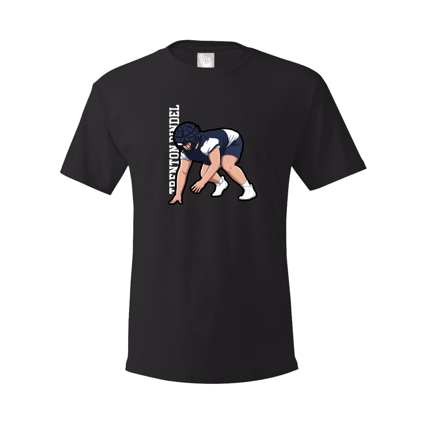 Youth Tee — Name Vertical in Black