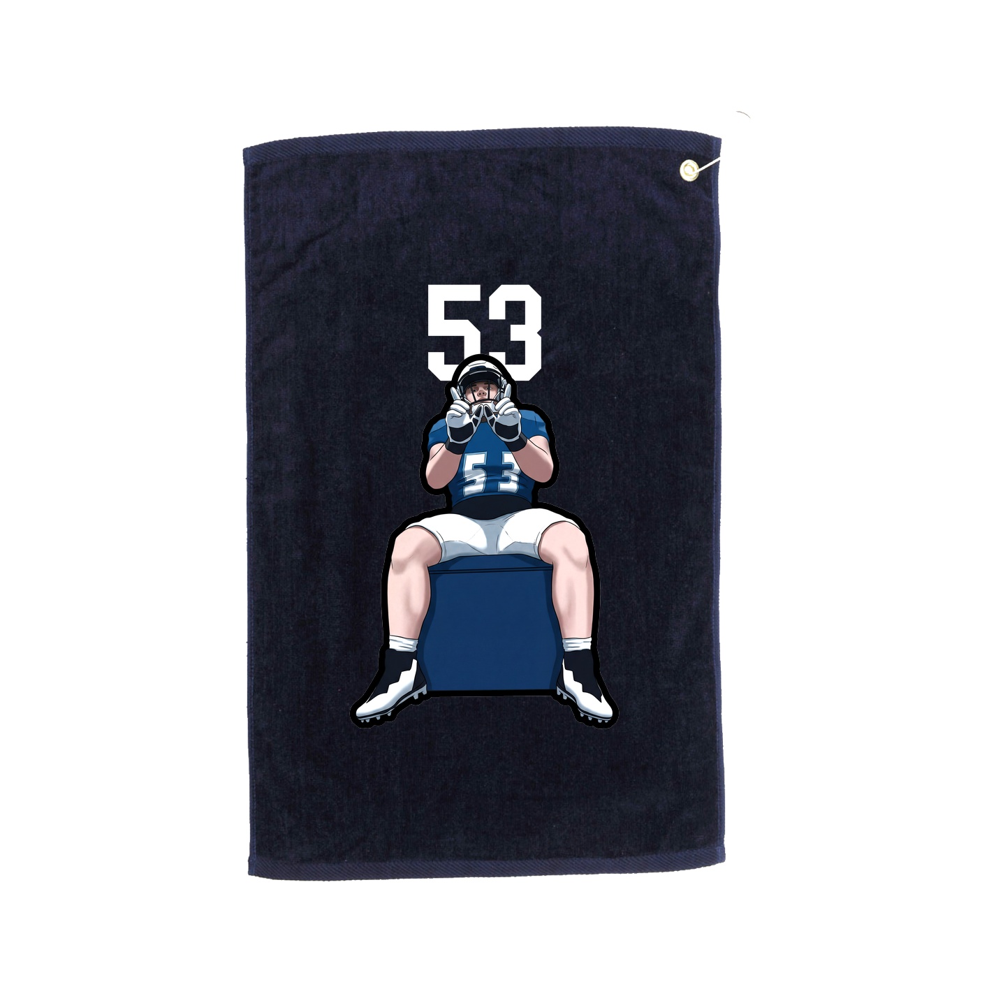Golf Towel — Number Top in Navy