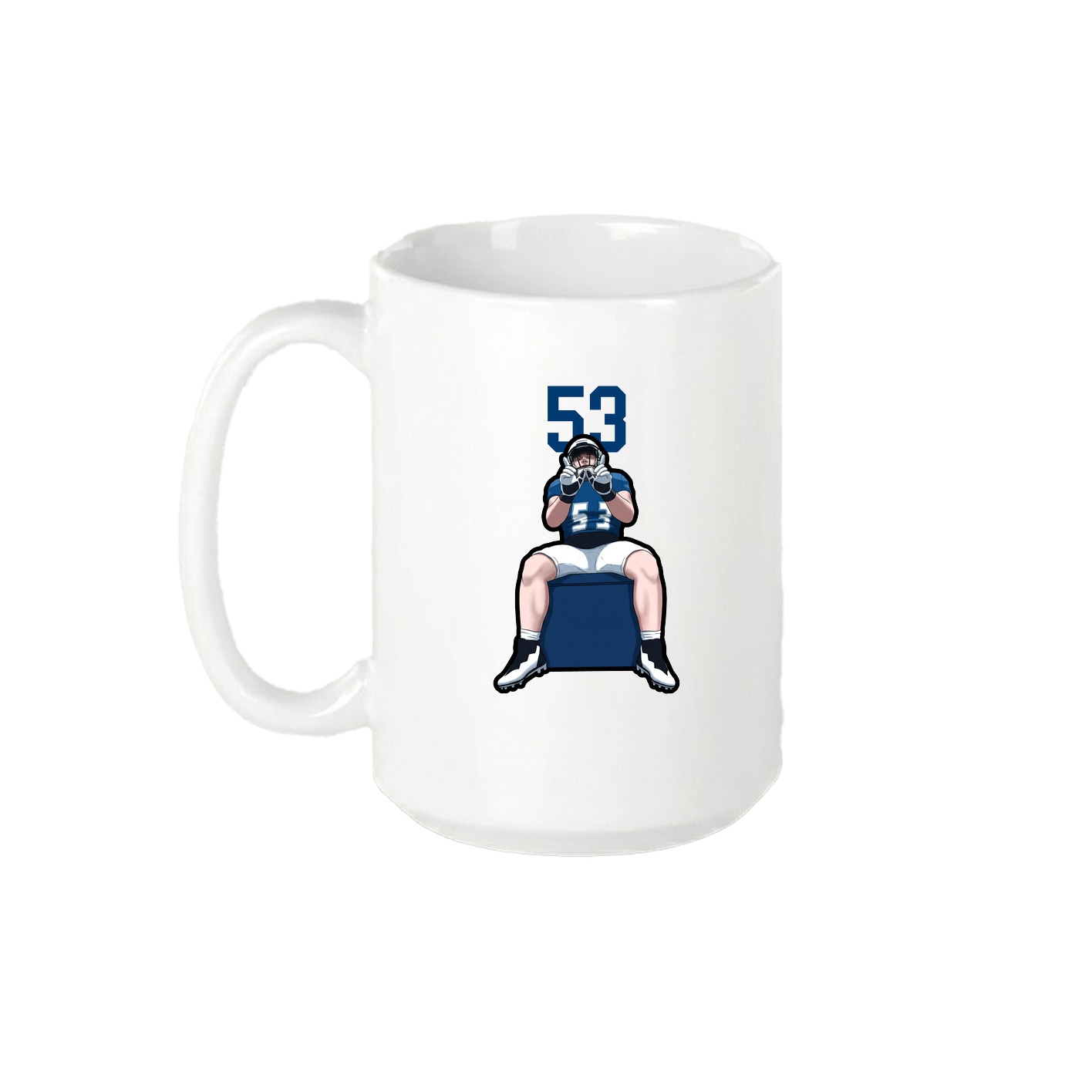 15oz Coffee Mug — Number Top in White