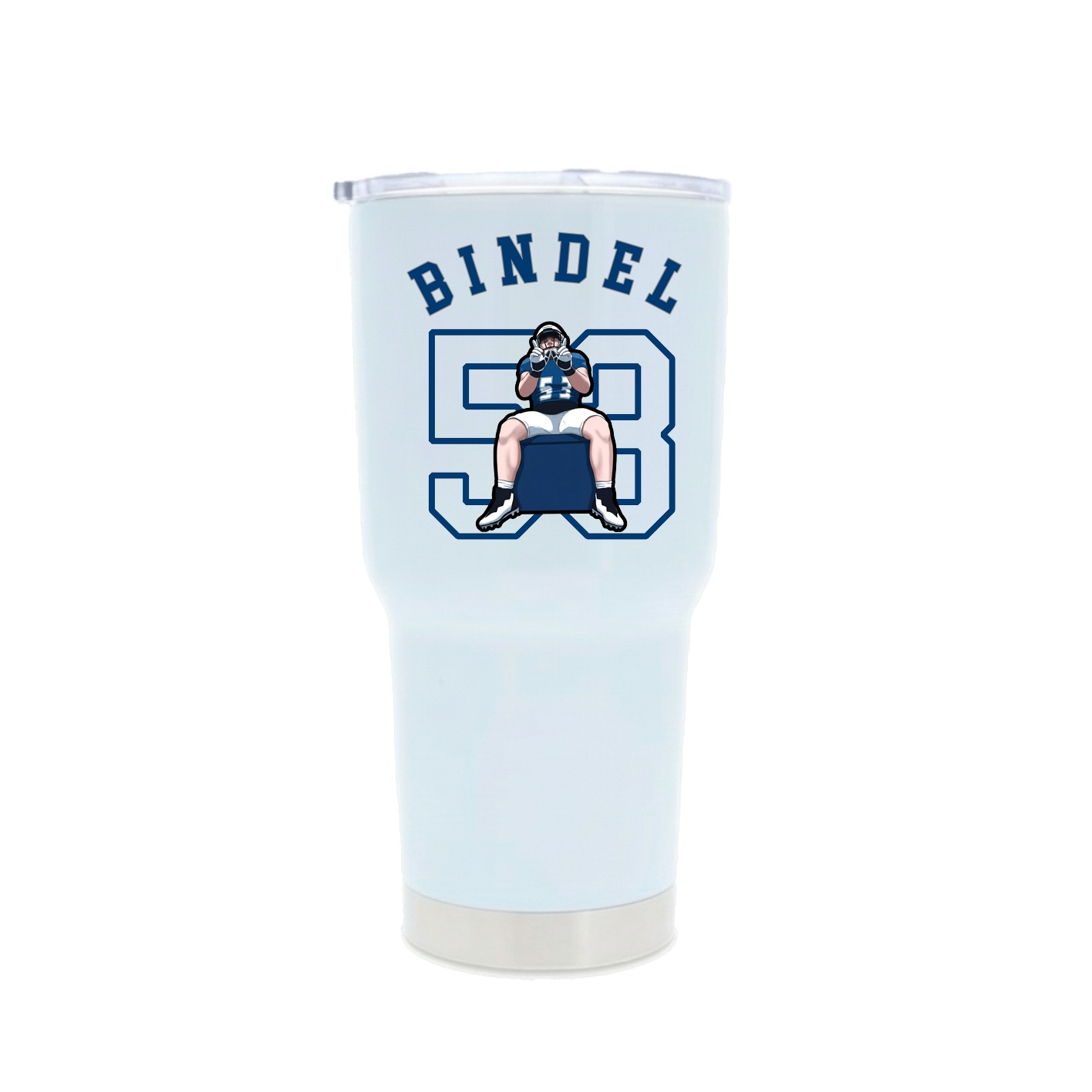 30oz Stainless Steel Tumbler — Shirsey Arch in White
