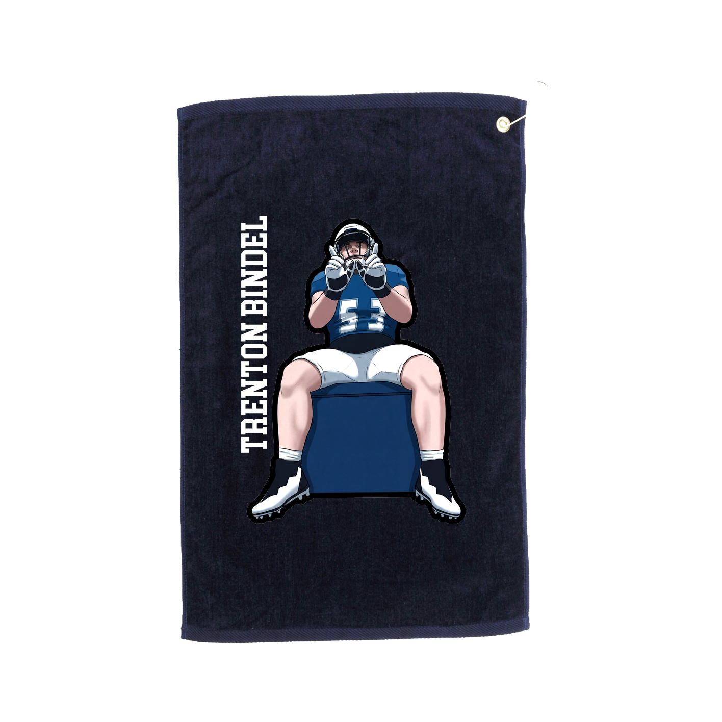 Golf Towel — Name Vertical in Navy
