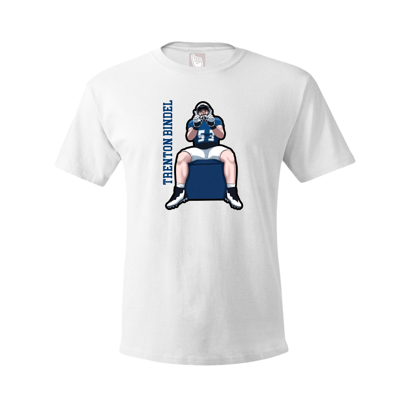 Tee — Name Vertical in White