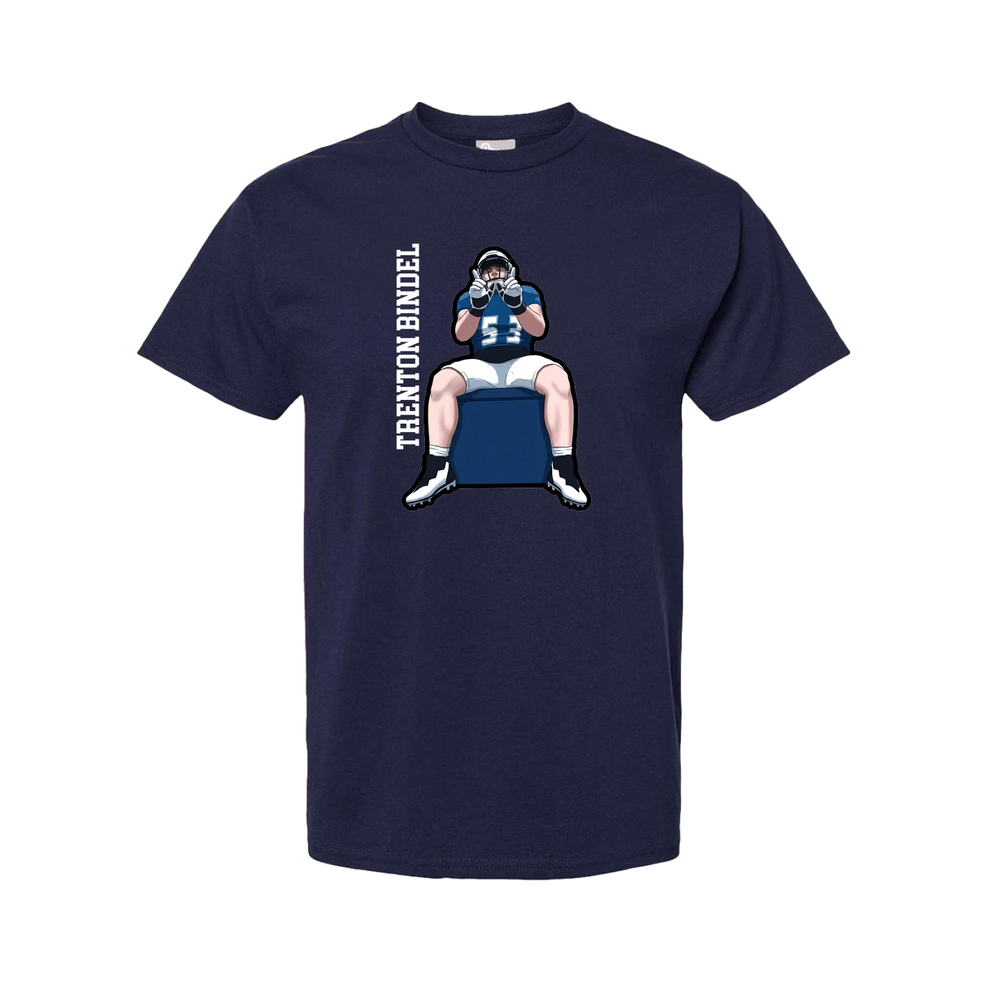 Youth Tee — Name Vertical in Navy