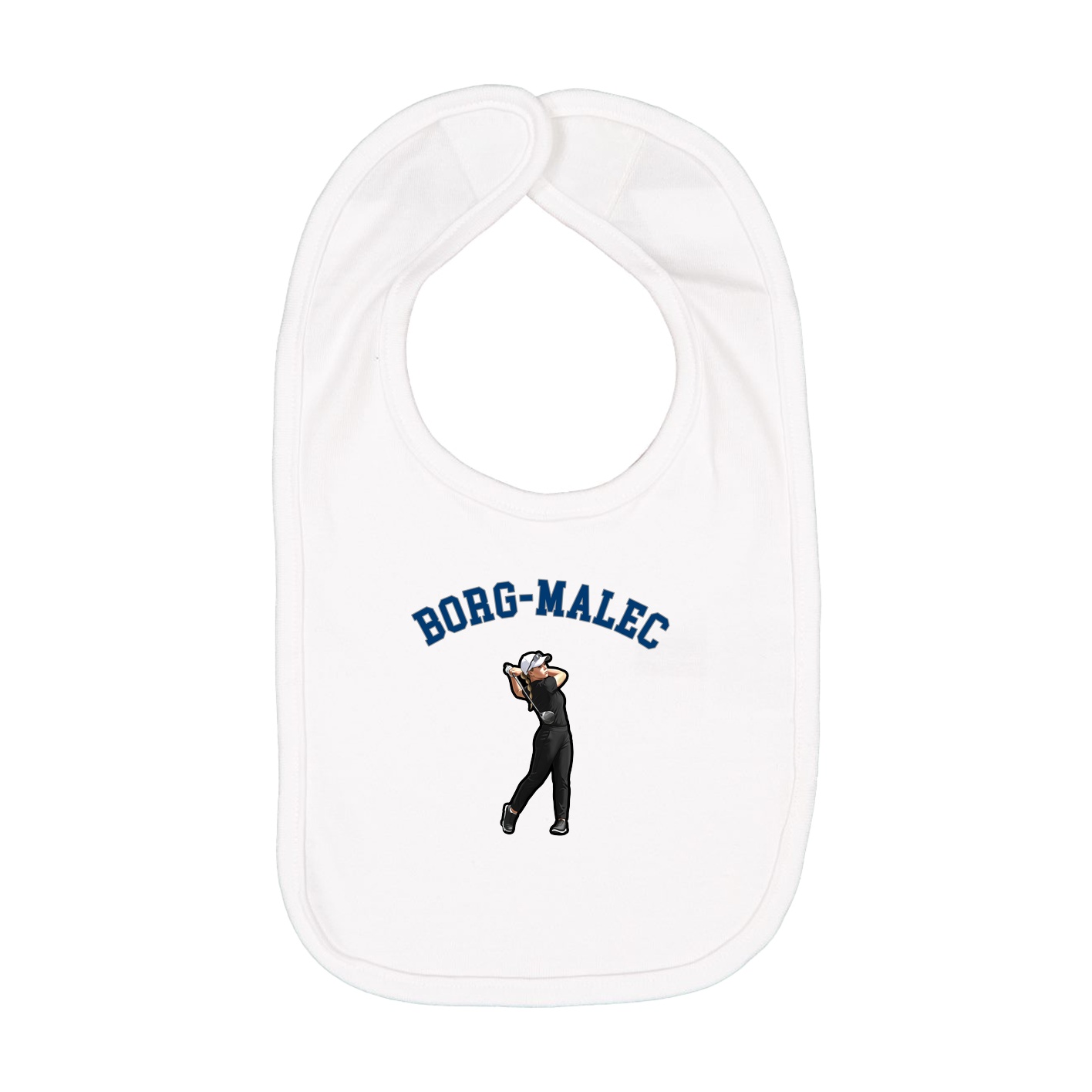 Infant Bib — Shirsey Arch in White