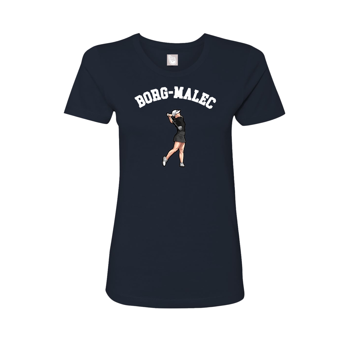 Fitted Women's Tee — Shirsey Arch in Navy