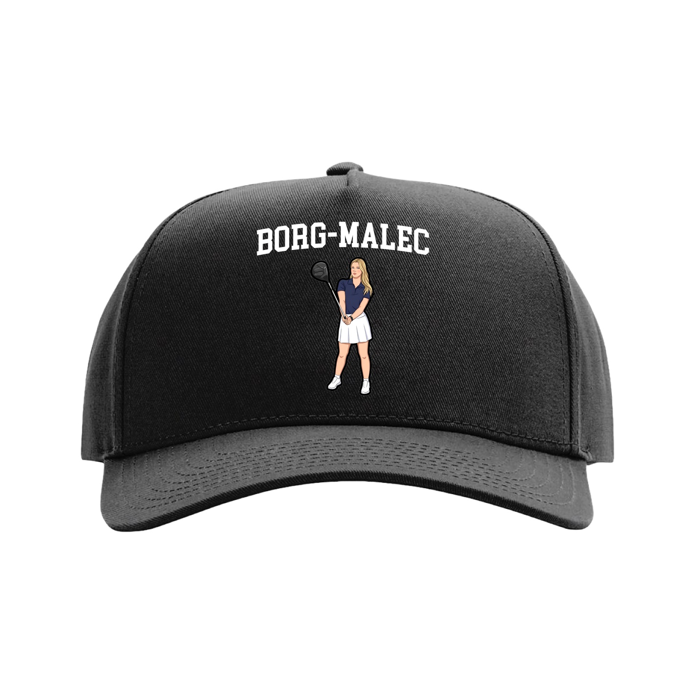 Full Fabric Five-Panel Champ Cap — Shirsey in Black