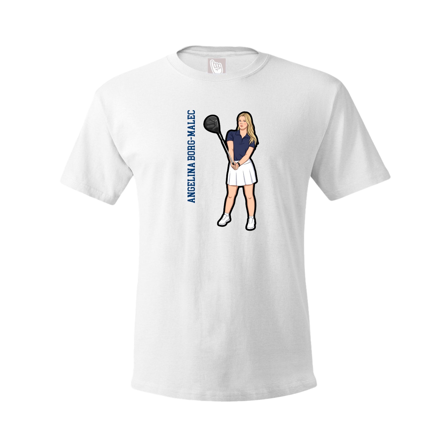 Tee — Name Vertical in White