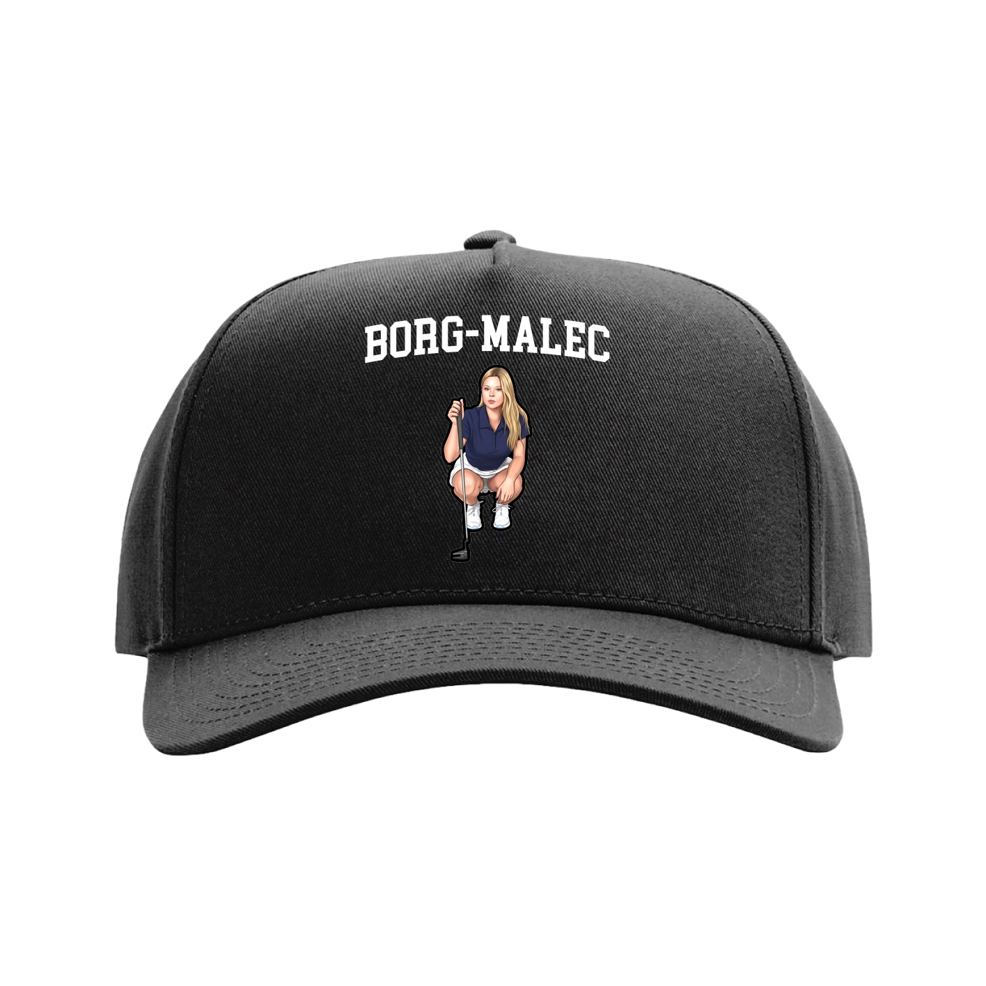 Full Fabric Five-Panel Champ Cap — Shirsey in Black