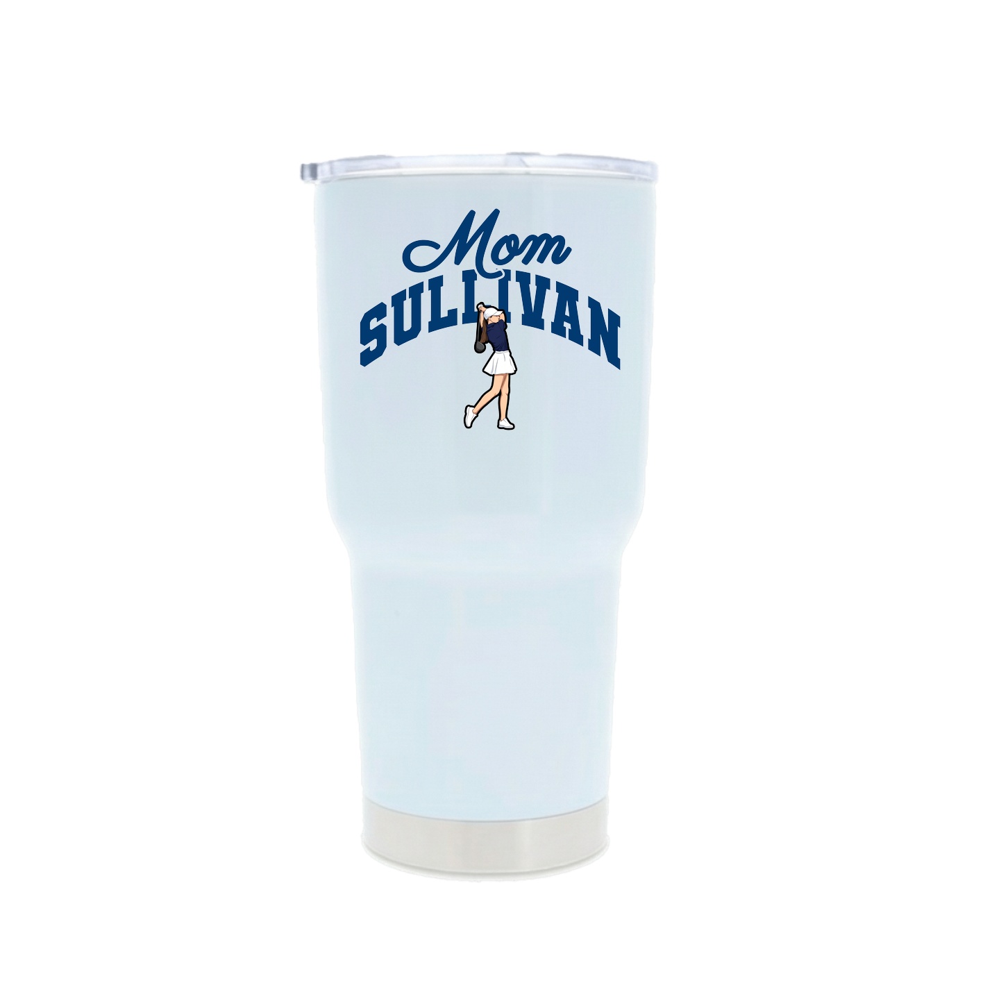 30oz Stainless Steel Tumbler — Mothers Day Arch in White
