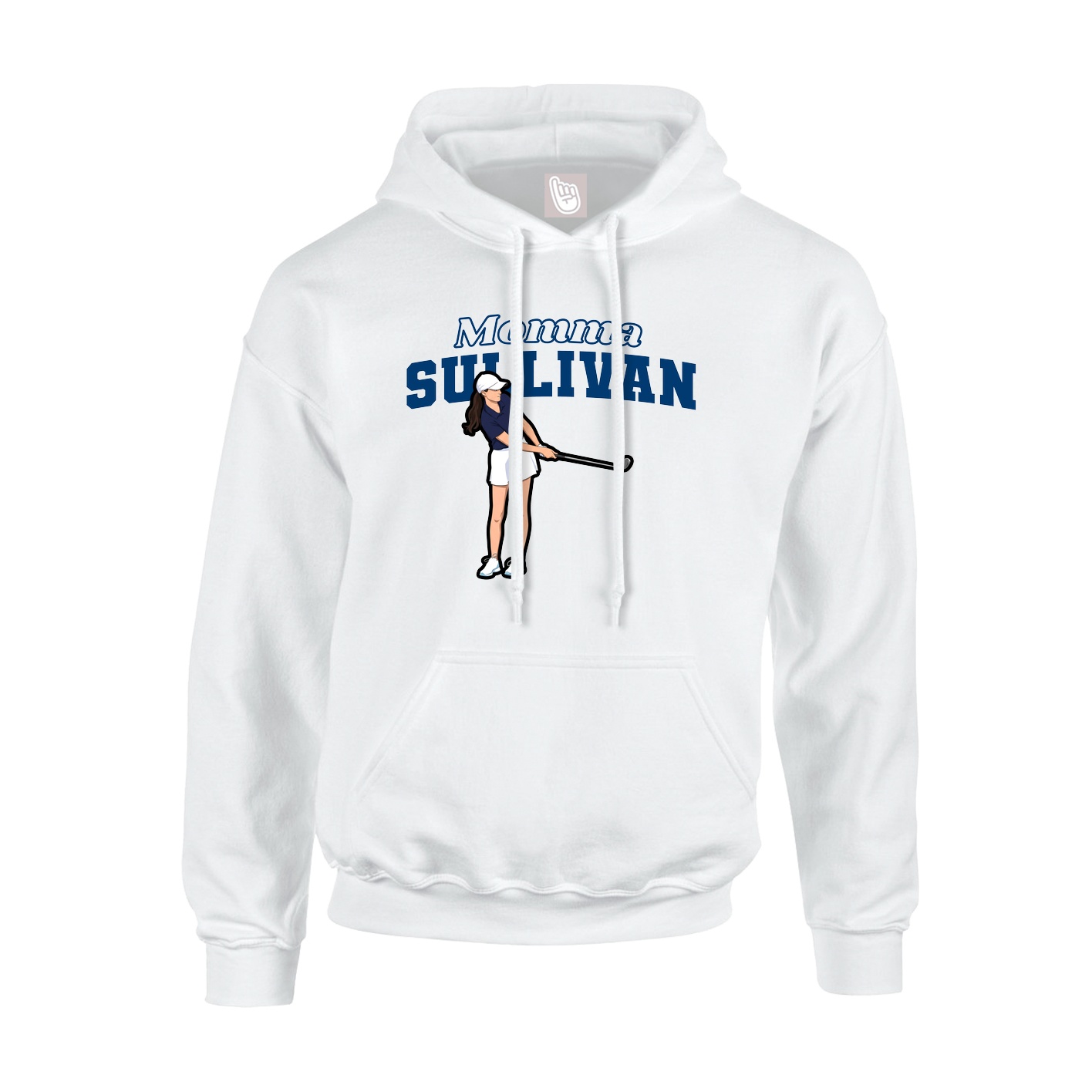 Youth Hoodie — Mothers Day Block in White