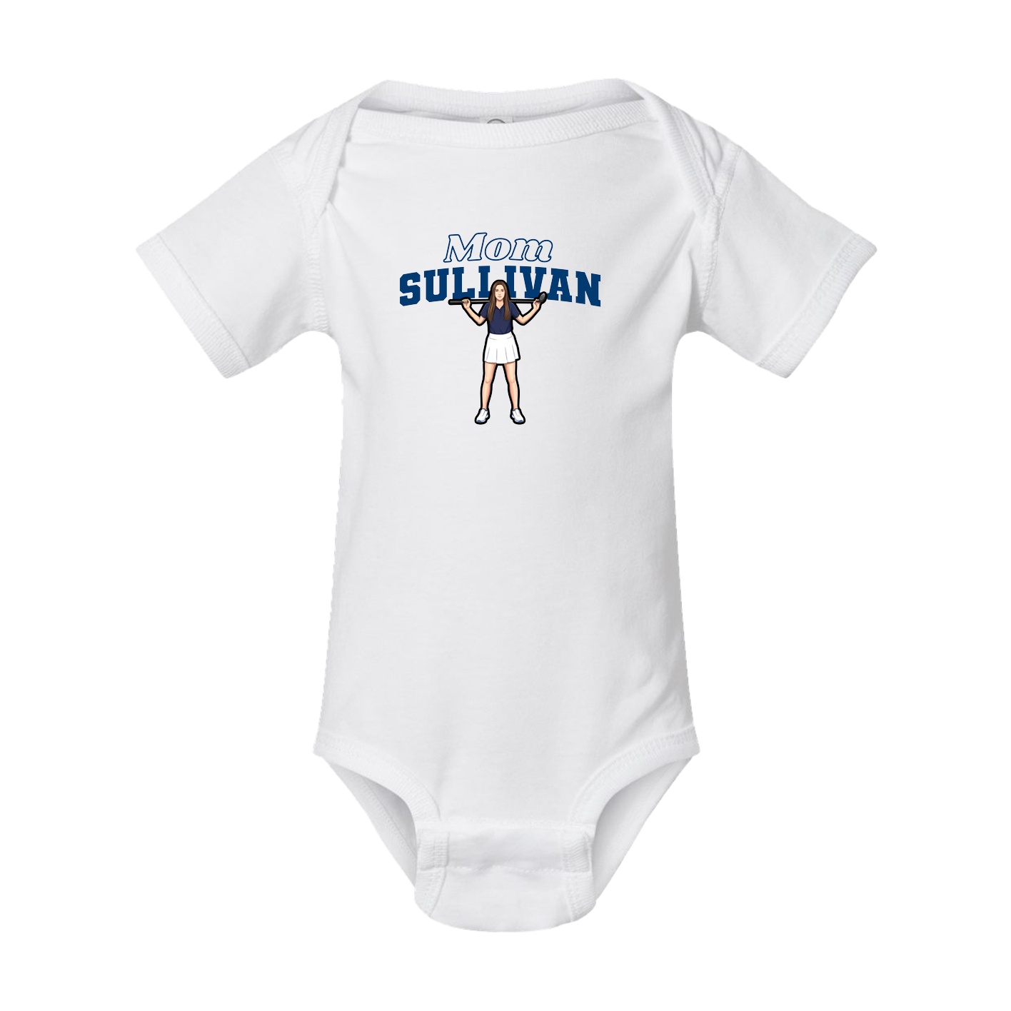Baby Onesie — Mothers Day Block in White