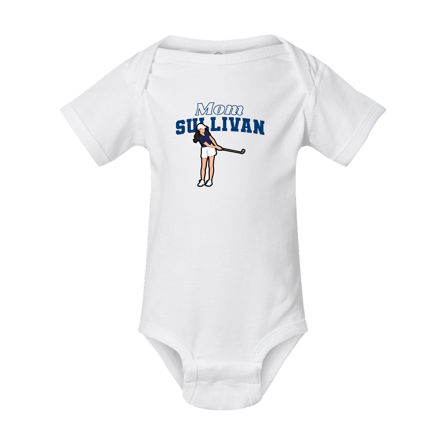Baby Onesie — Mothers Day Block in White