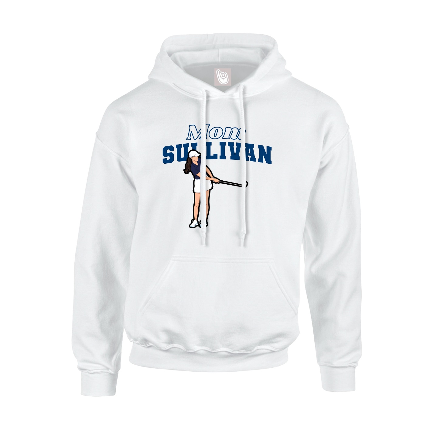 Youth Hoodie — Mothers Day Block in White