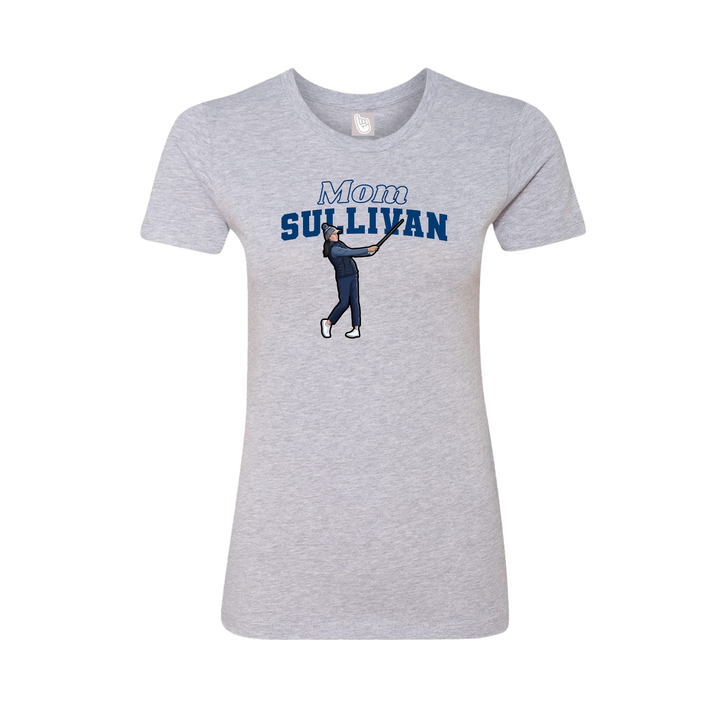 Womens Tee — Mothers Day Block in Grey