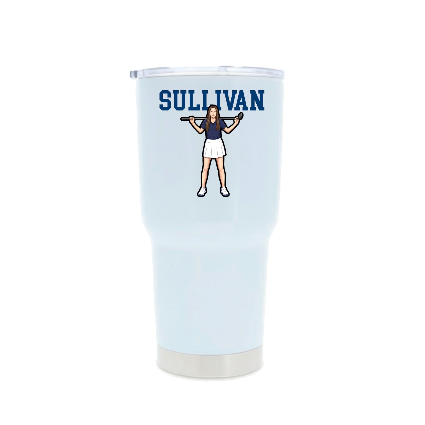 30oz Stainless Steel Tumbler — Shirsey in White