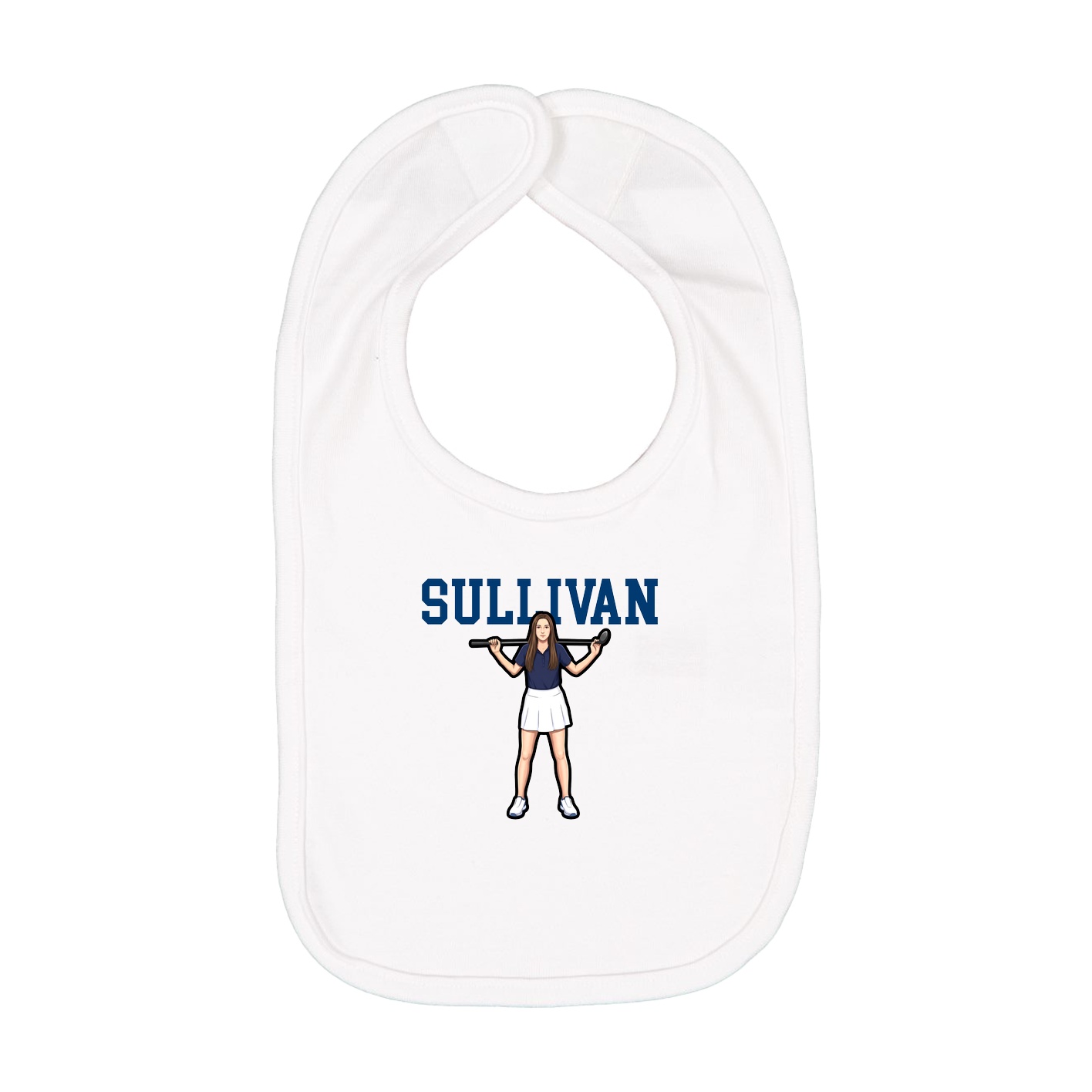 Infant Bib — Shirsey in White