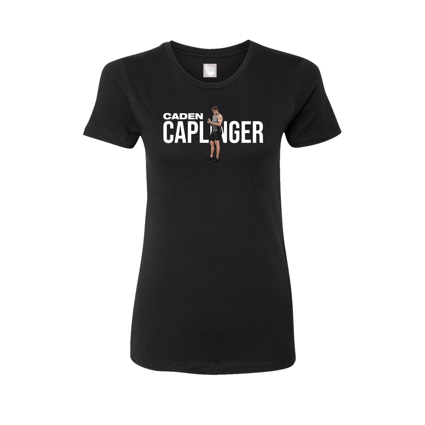 Fitted Women's Tee — Player Name in Black