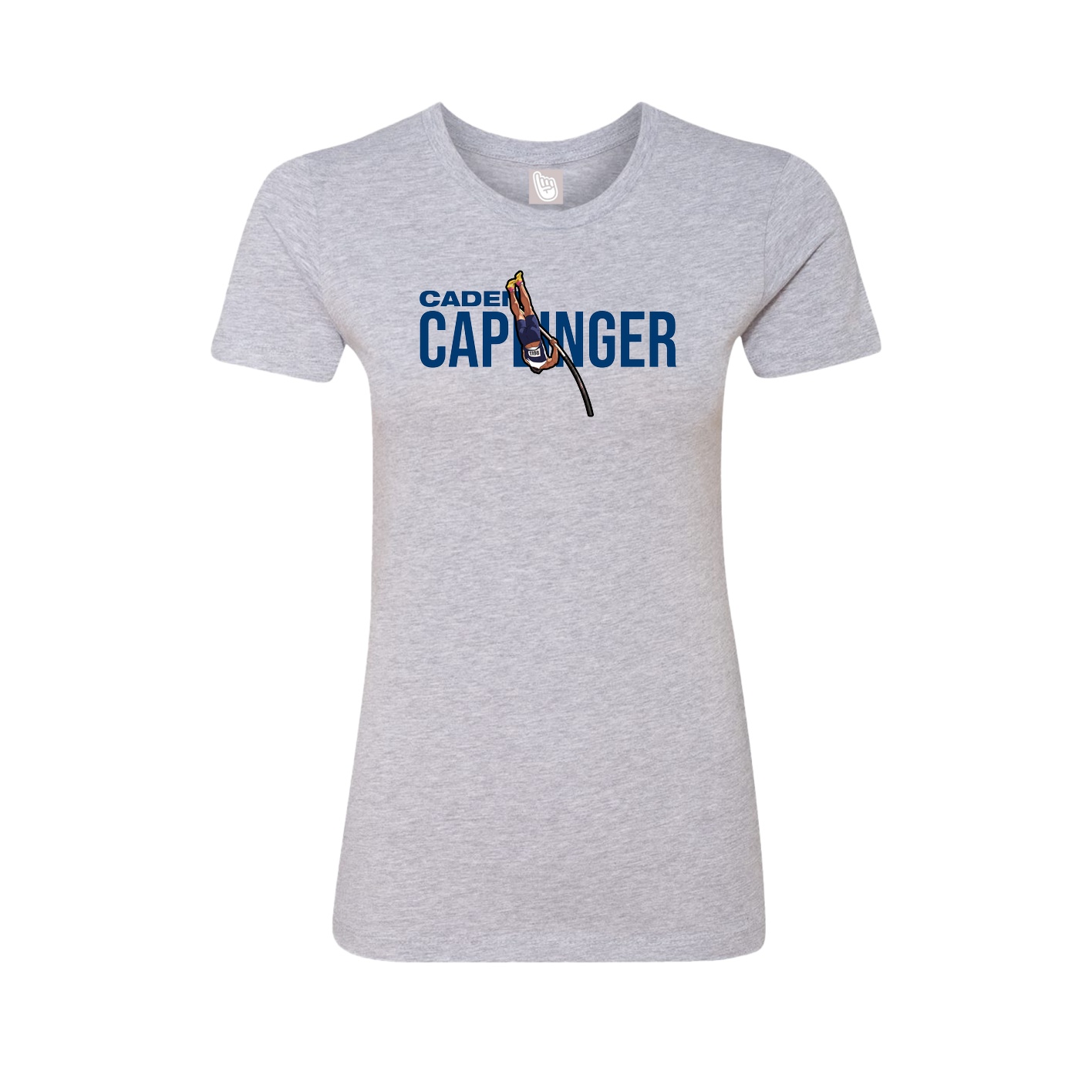 Fitted Women's Tee — Player Name in Grey