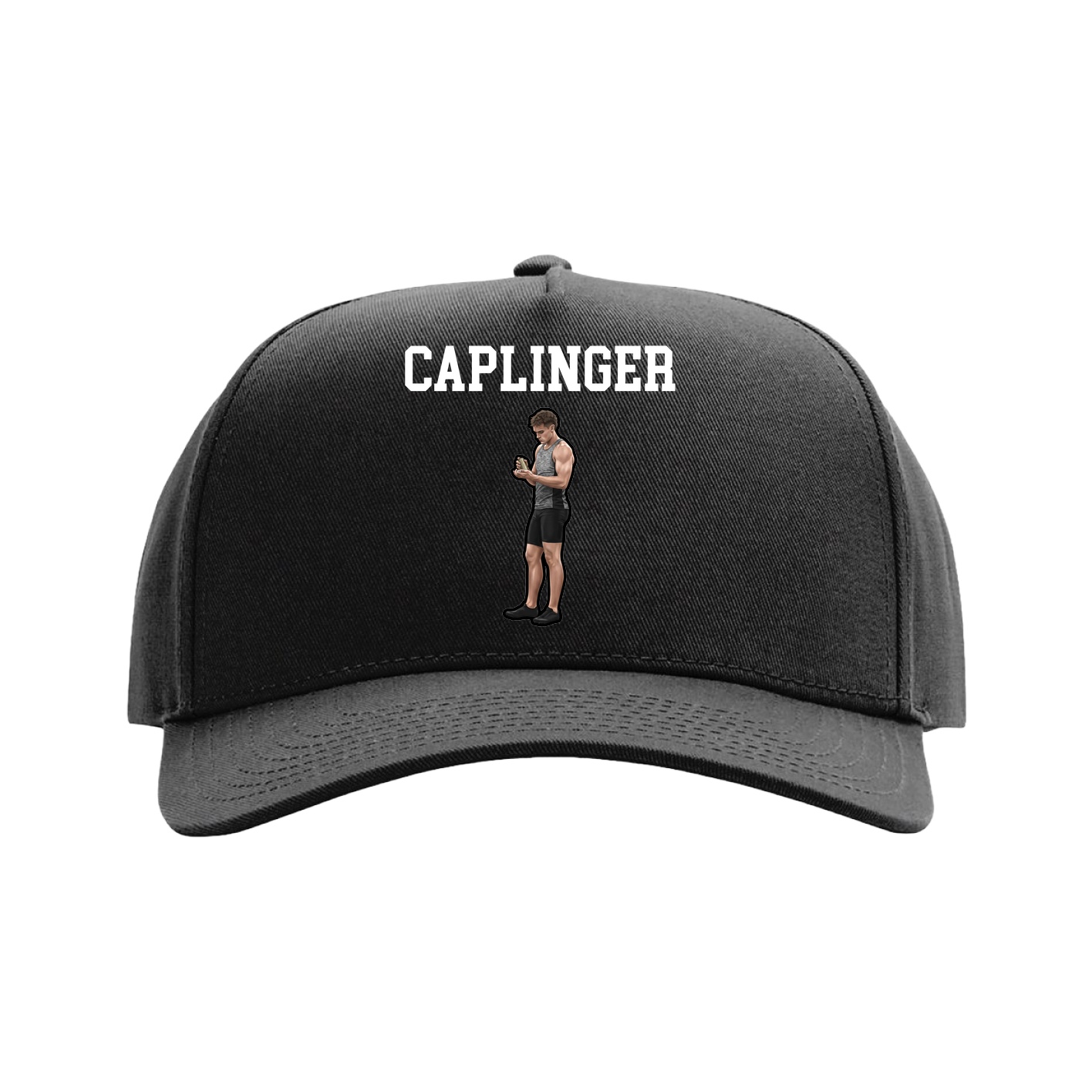 Full Fabric Five-Panel Champ Cap — Shirsey in Black