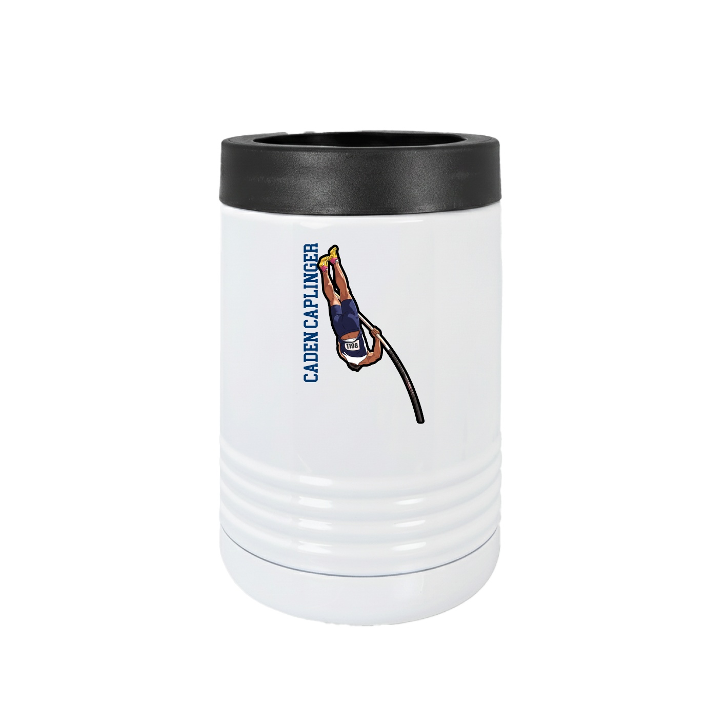 Beverage Holder — Name Vertical in White