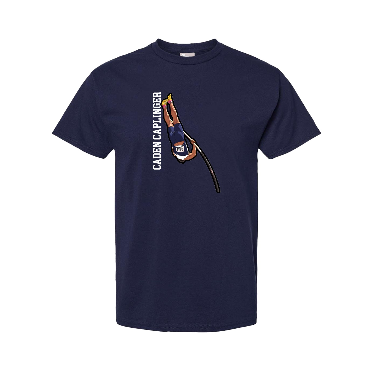 Tee — Name Vertical in Navy