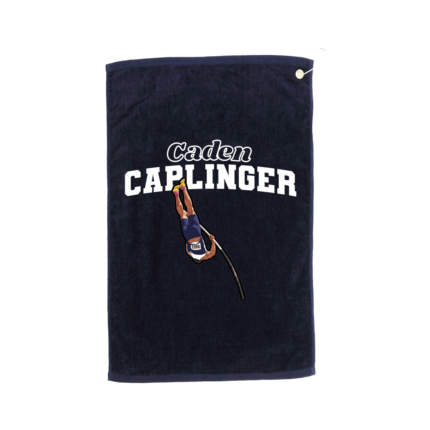 Golf Towel — Name Arch in Navy