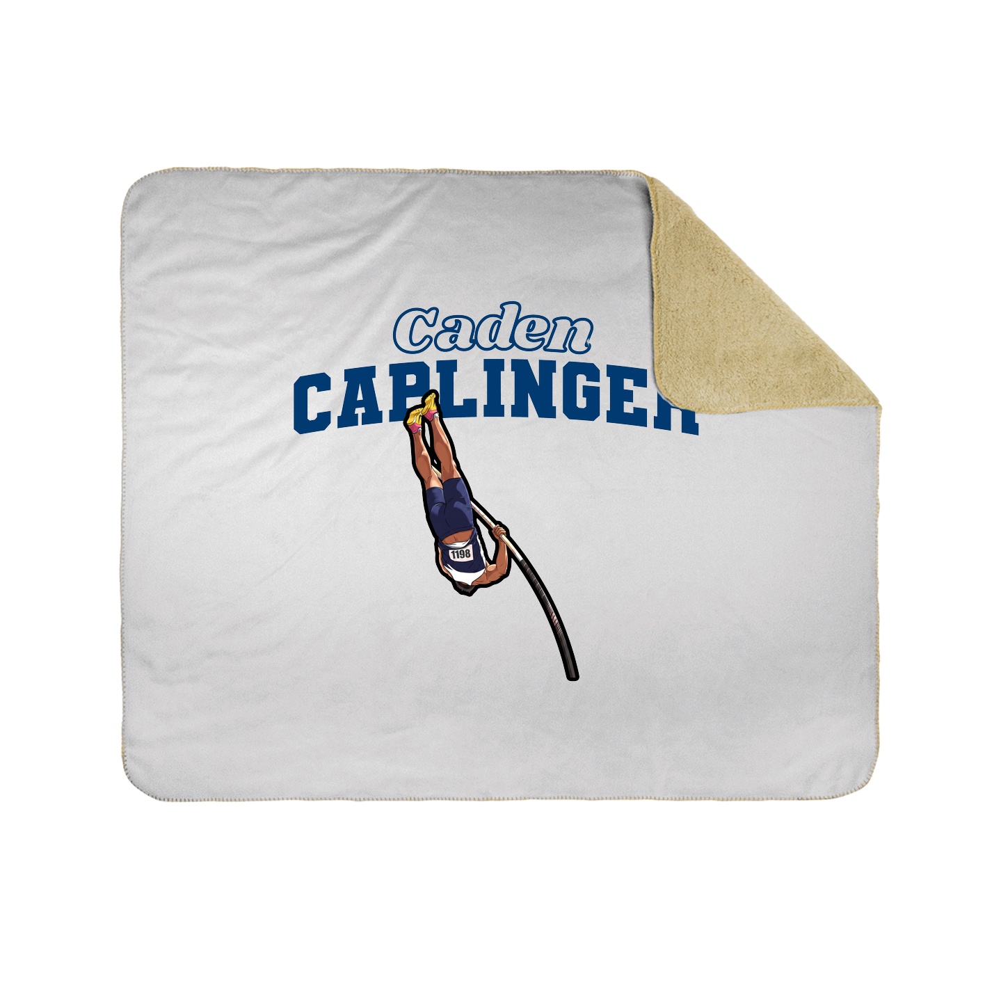Throw Blanket — Name Arch in White