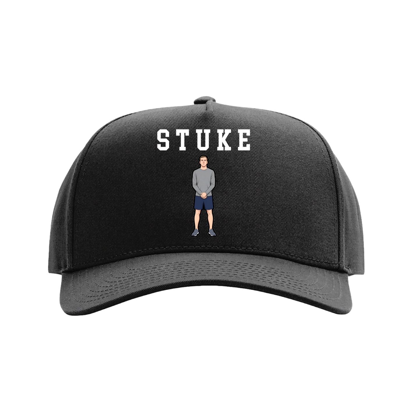 Full Fabric Five-Panel Champ Cap — Shirsey in Black