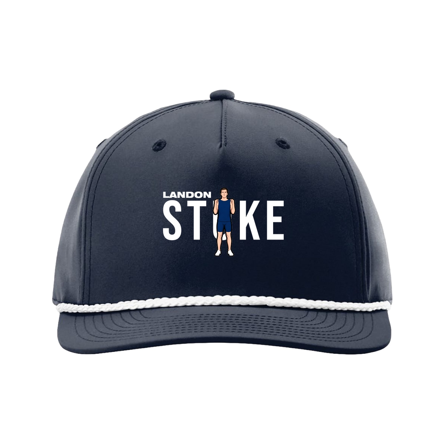 Five-Panel Classic Rope Cap — Player Name in Navy
