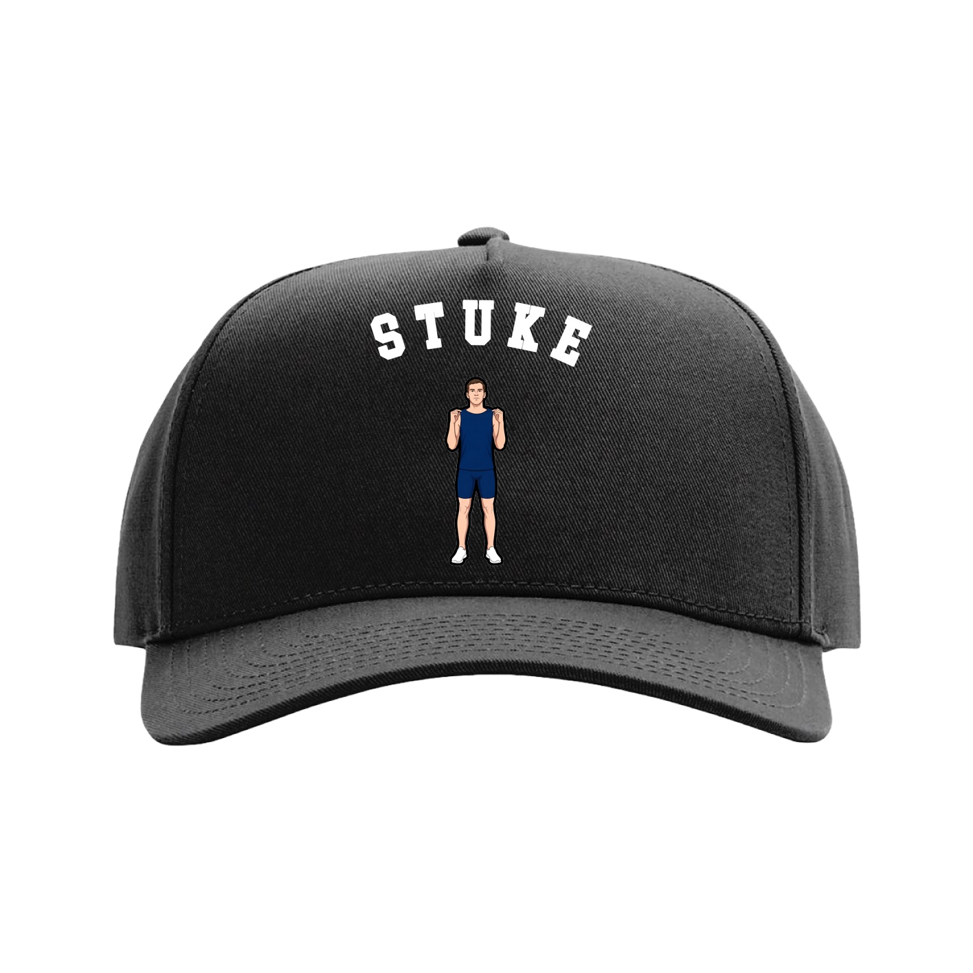 Full Fabric Five-Panel Champ Cap — Shirsey Arch in Black