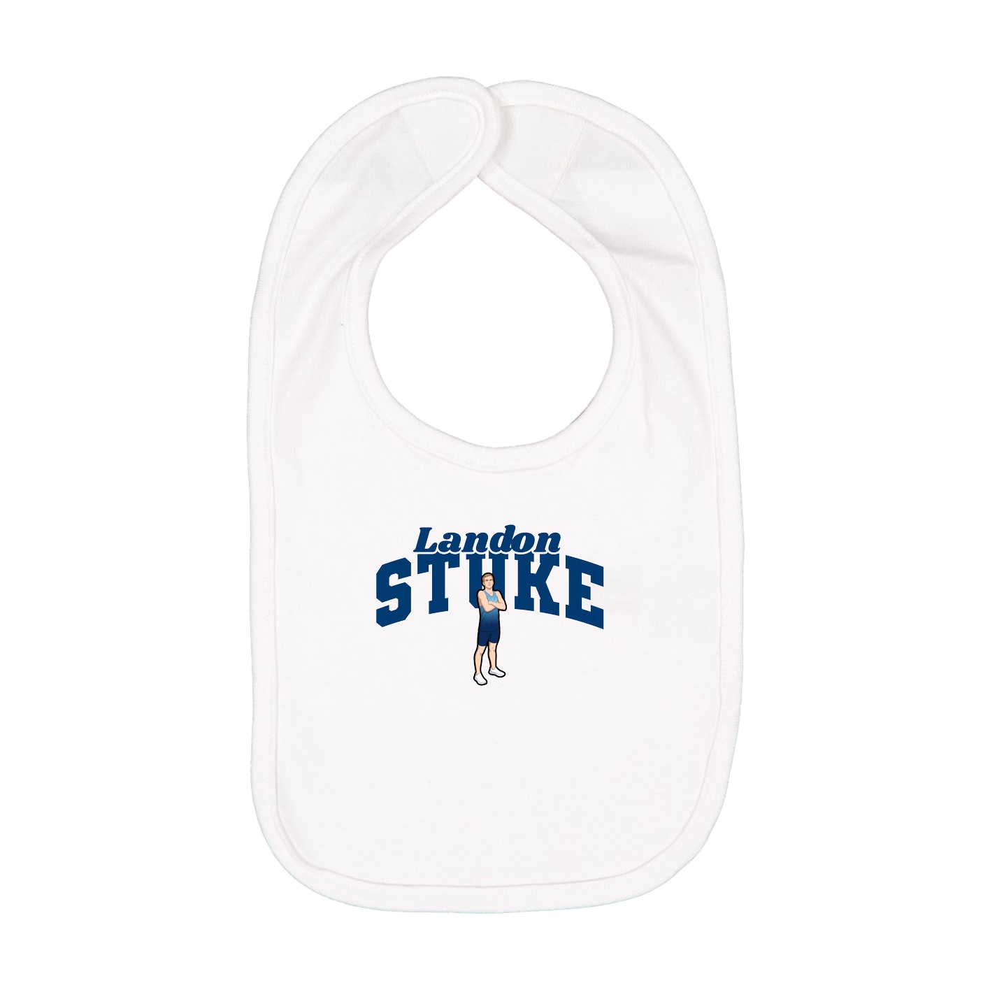 Infant Bib — Signature Arch in White