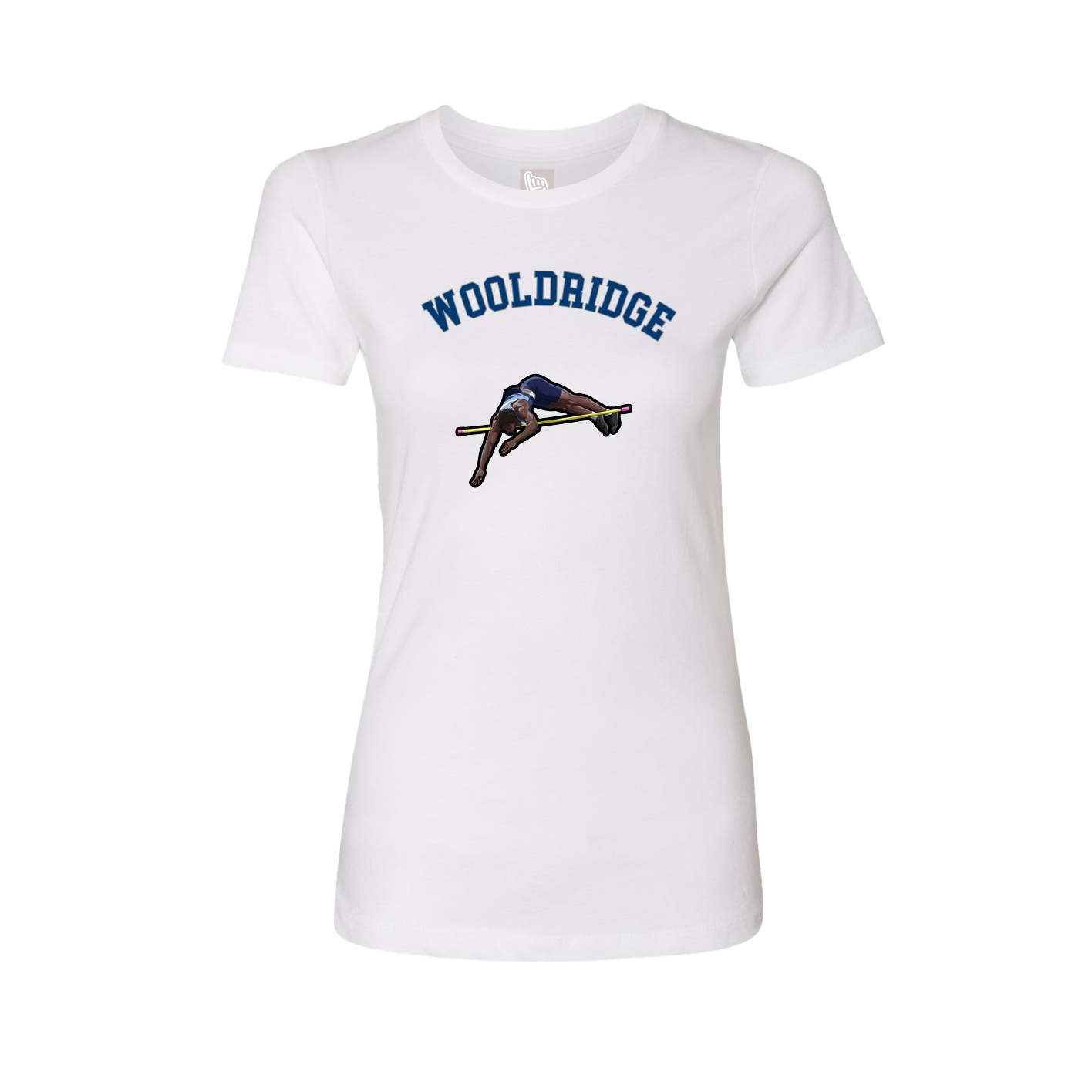 Fitted Women's Tee — Shirsey Arch in White