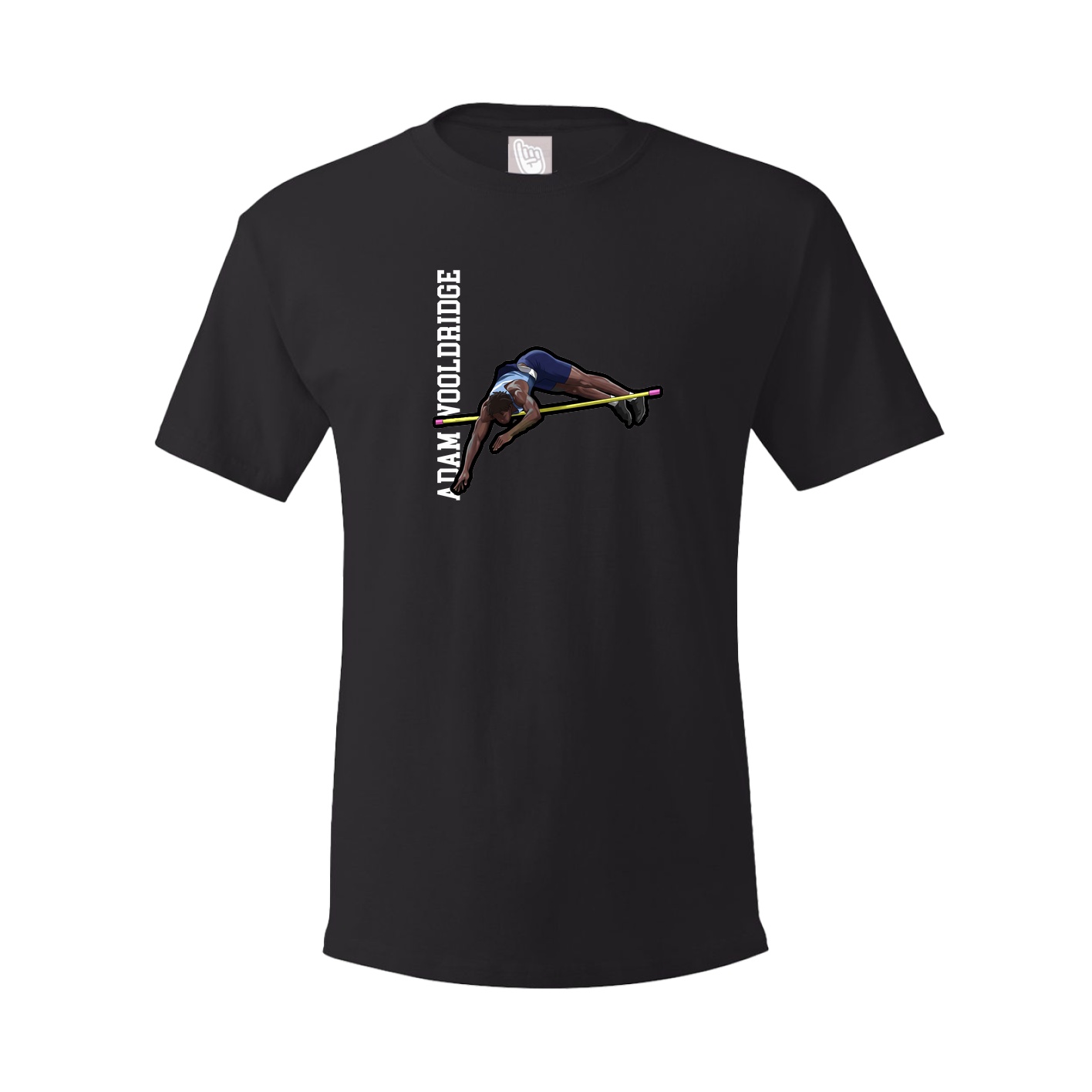 Youth Tee — Name Vertical in Black