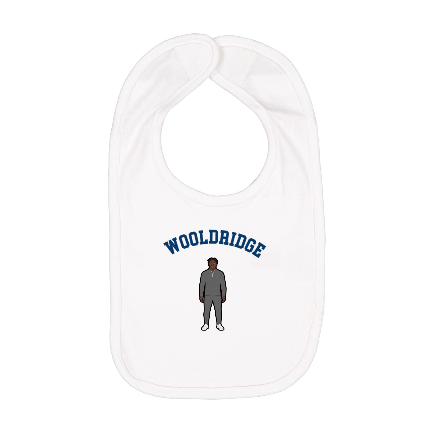 Infant Bib — Shirsey Arch in White