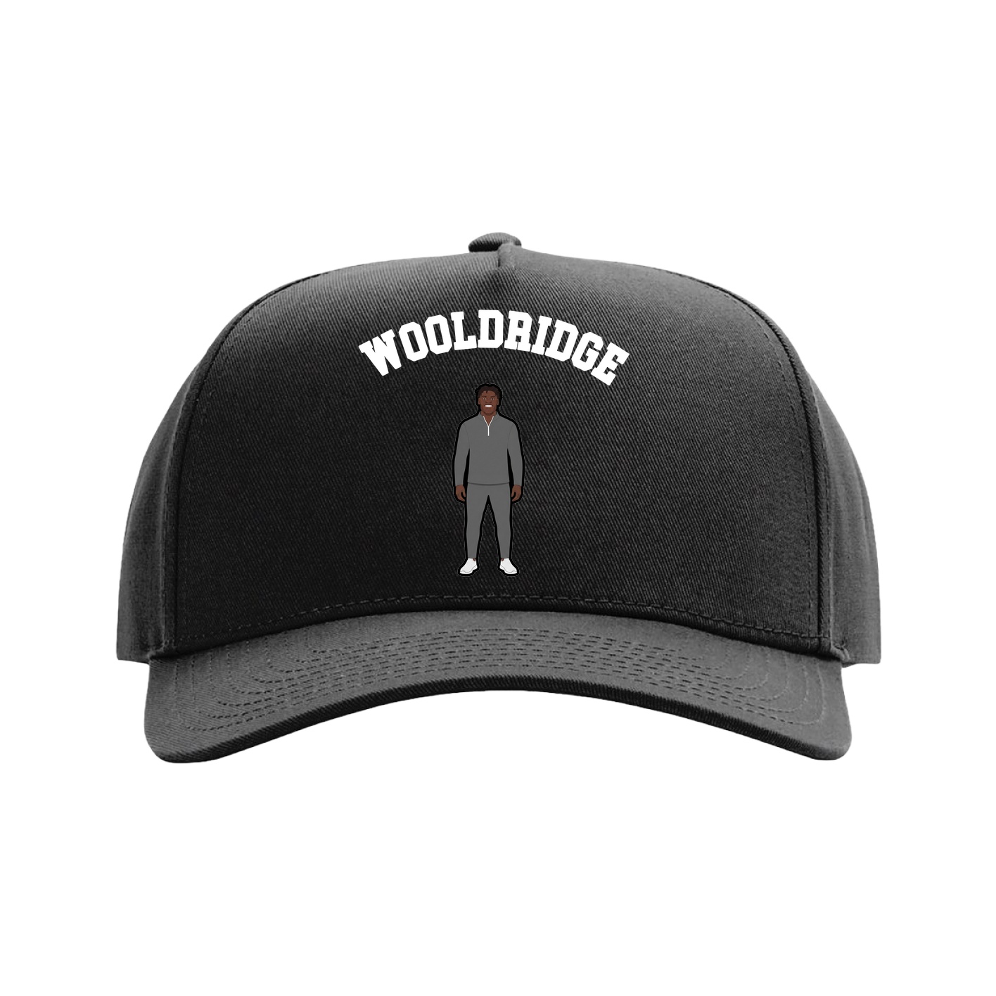 Full Fabric Five-Panel Champ Cap — Shirsey Arch in Black