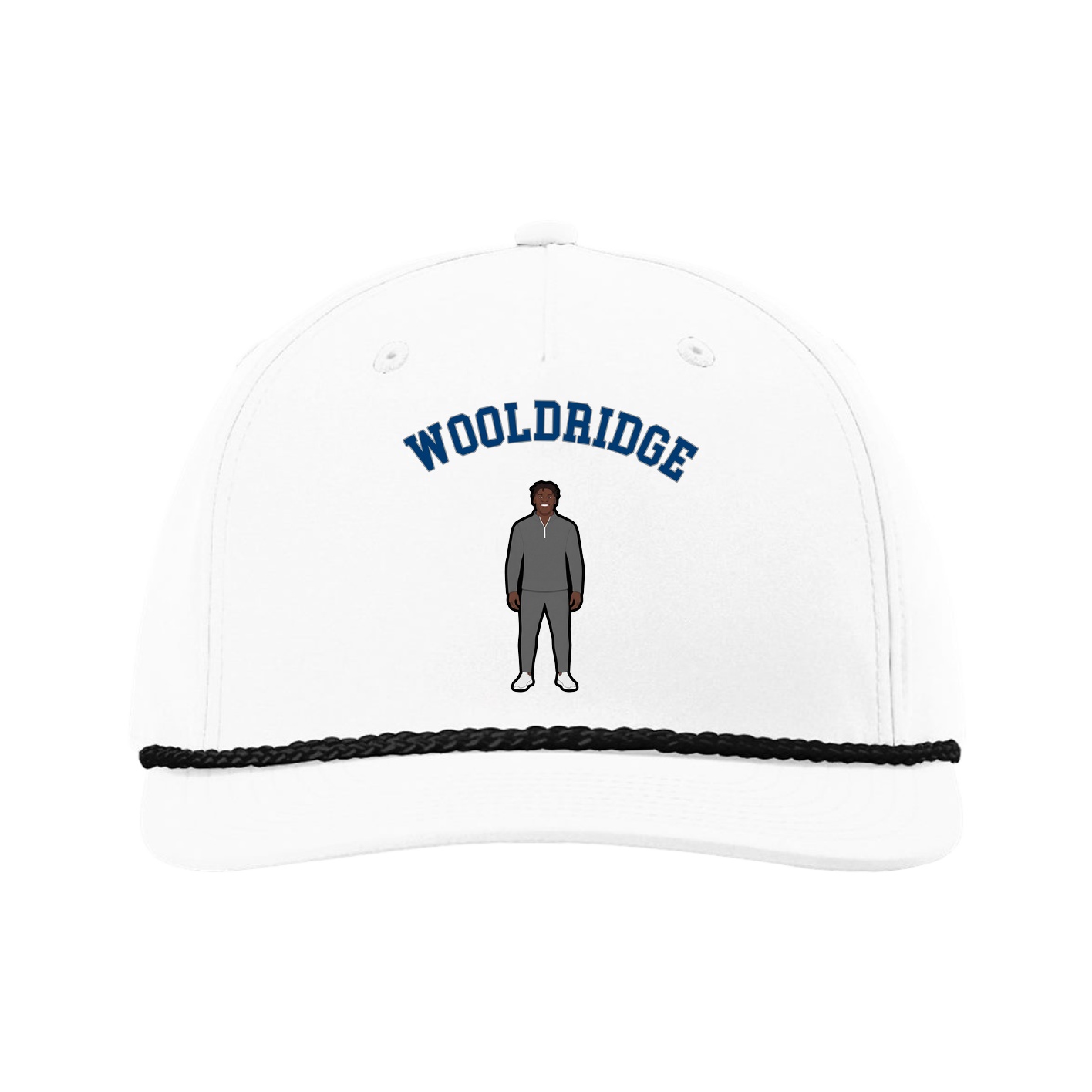 Five-Panel Classic Rope Cap — Shirsey Arch in White