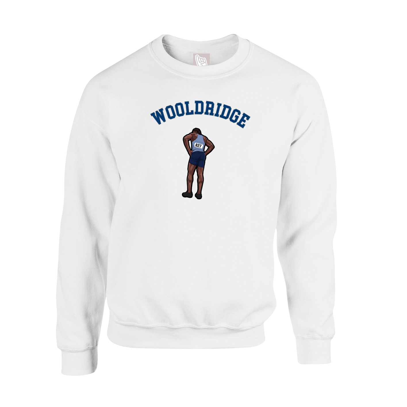 Fleece Crew — Shirsey Arch in White