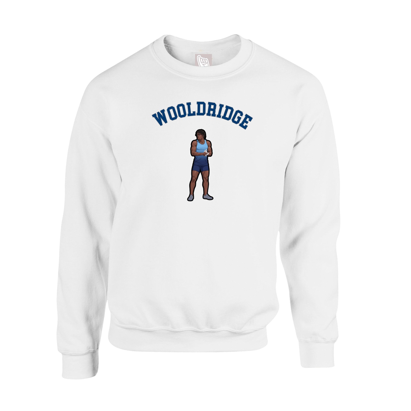 Fleece Crew — Shirsey Arch in White