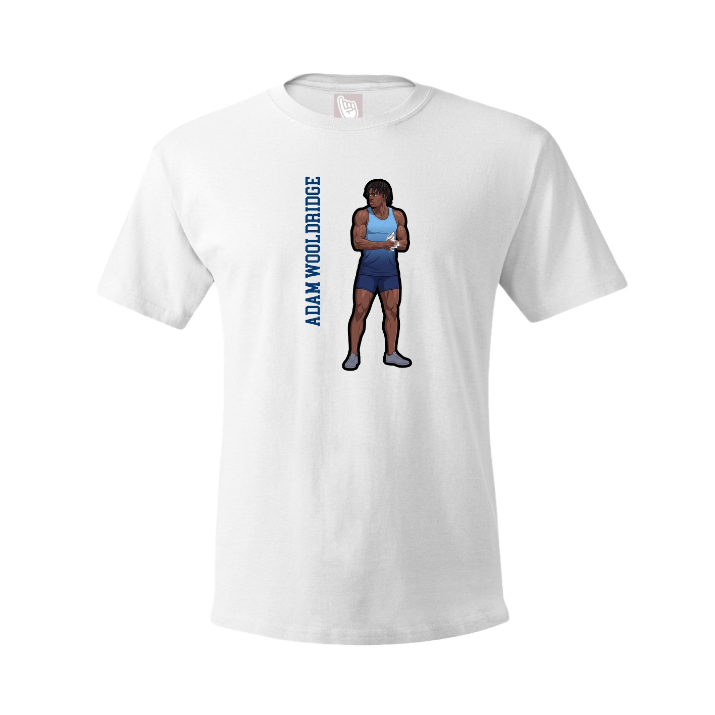 Youth Tee — Name Vertical in White