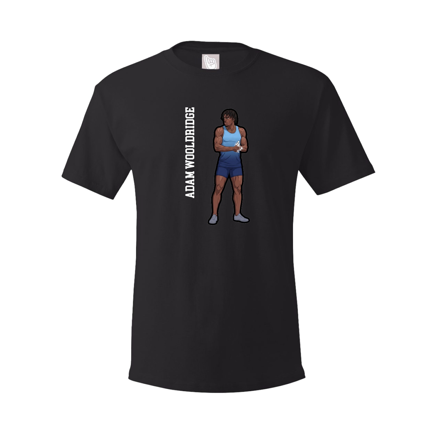 Youth Tee — Name Vertical in Black