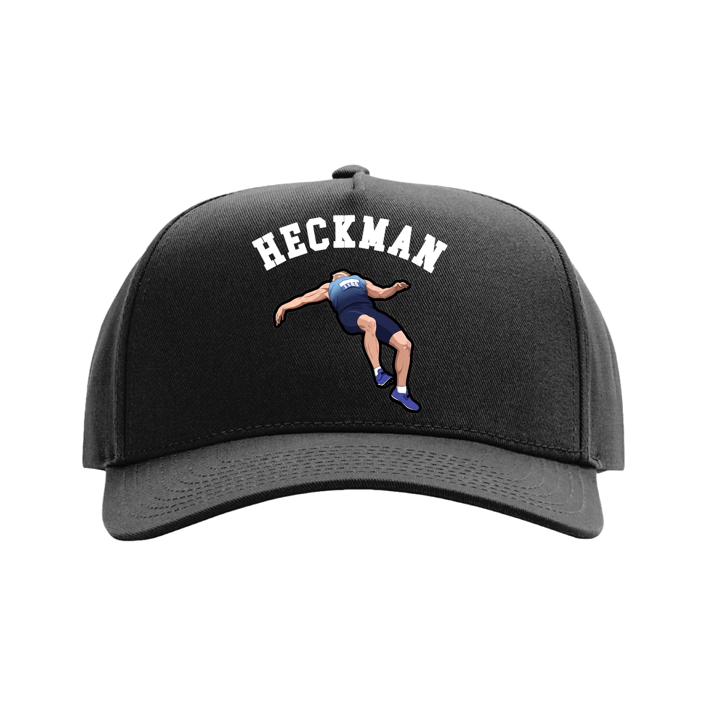 Full Fabric Five-Panel Champ Cap — Shirsey Arch in Black