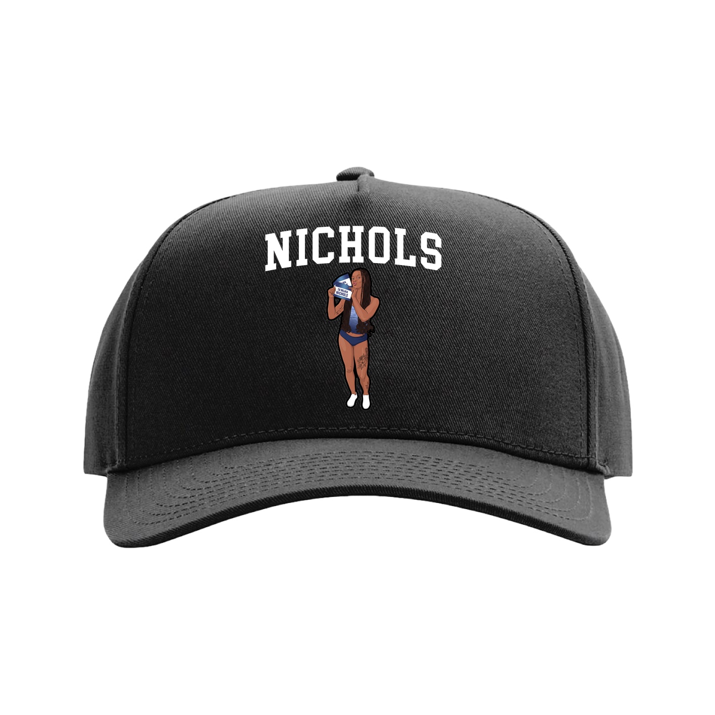 Full Fabric Five-Panel Champ Cap — Shirsey in Black